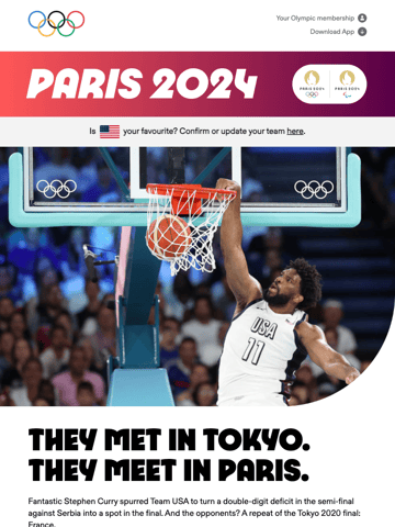 Olympics Email Design Thumbnail Preview