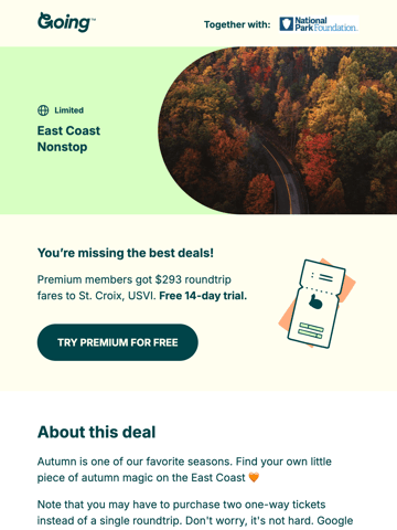 Going Email Design Thumbnail Preview