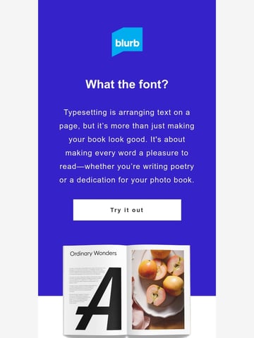 Blurb Email Design Thumbnail Preview
