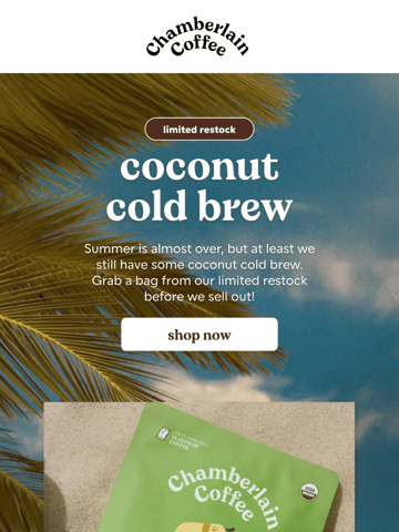 Chamberlain Coffee Email Design Thumbnail Preview