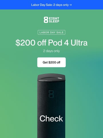 Eight Sleep Email Design Thumbnail Preview