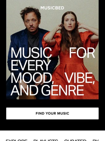 Musicbed Email Design Thumbnail Preview