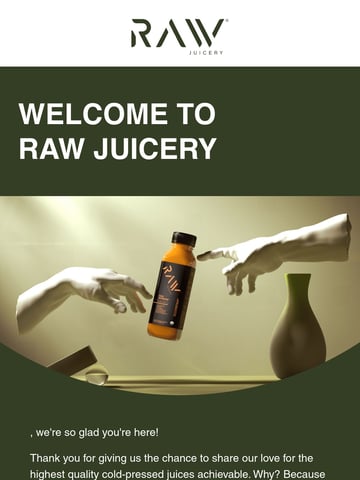 Raw Juicery Email Design Thumbnail Preview