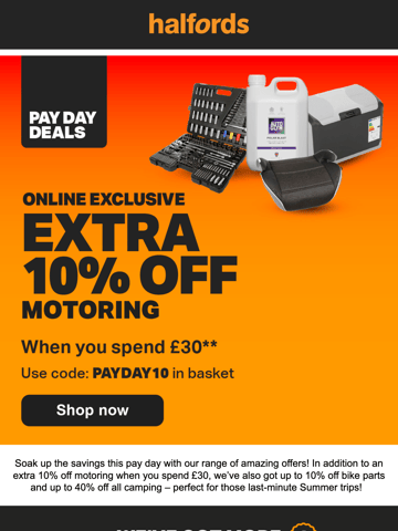 Halfords promo Thumbnail Preview
