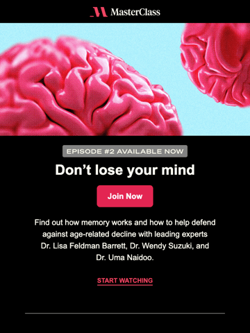 MasterClass Email Design Thumbnail Preview