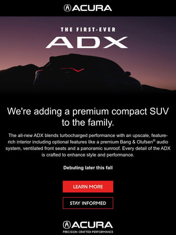 Acura Email Design Thumbnail Preview
