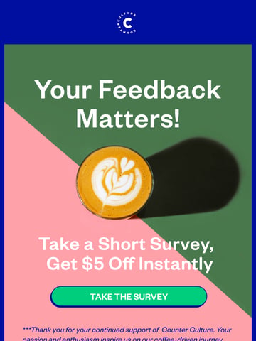 Counter Culture Coffee Email Design Thumbnail Preview