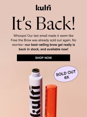 Kulfi Beauty Email Design Thumbnail Preview