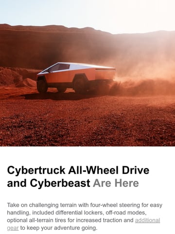 Tesla Email Design Thumbnail Preview