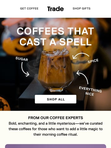 Trade Coffee Email Design Thumbnail Preview