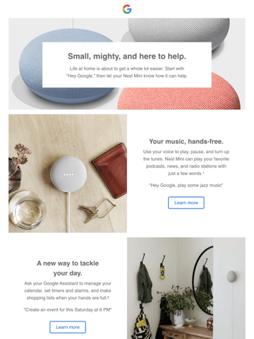 Google Nest Email Design Thumbnail Preview