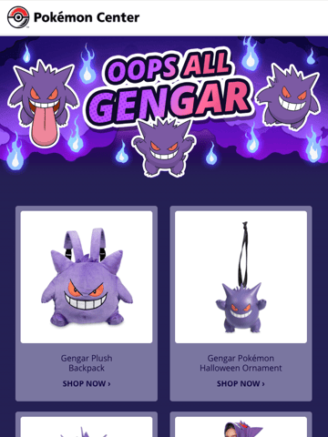 Pokémon Center Email Design Thumbnail Preview