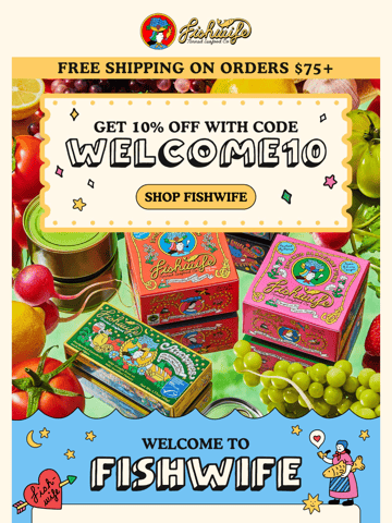 Fishwife Welcome Email Design Thumbnail Preview