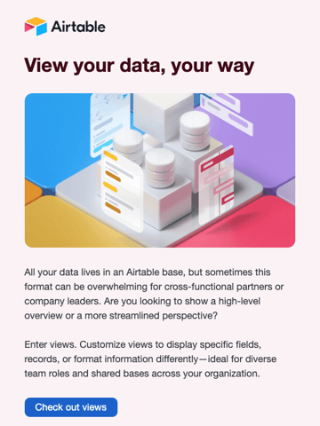Airtable Product Feature Email Design Thumbnail Preview