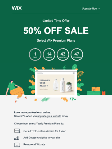 Wix.com Email Design Thumbnail Preview