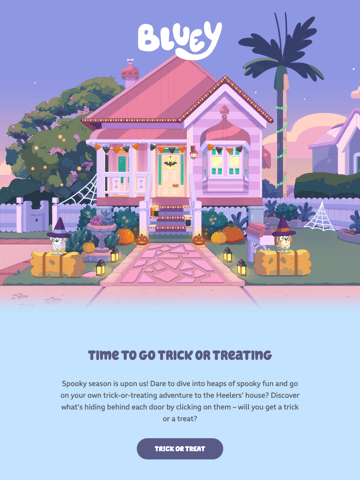 Bluey Halloween Email Design Thumbnail Preview