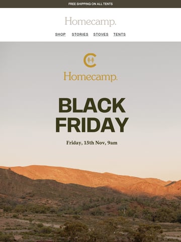 Homecamp Black Friday Email Design Thumbnail Preview