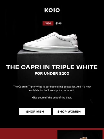 KOIO BLACK FRIDAY Email Design Thumbnail Preview