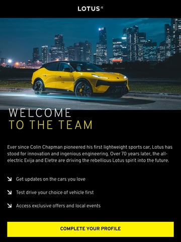 Lotus Cars Email Design Thumbnail Preview
