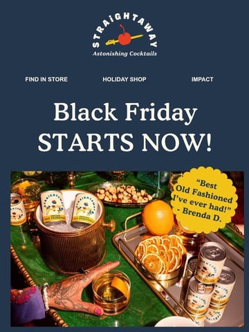 Straightaway Cocktails Email Design Thumbnail Preview
