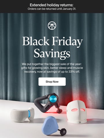 Therabody – Black Friday Sale Email Design Thumbnail Preview