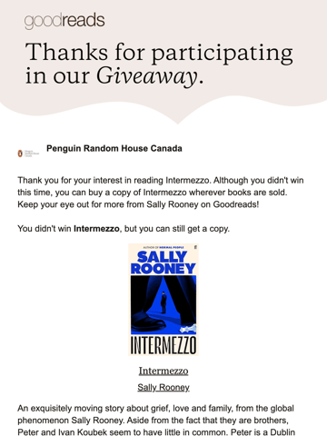 Goodreads Giveaway follow up Thumbnail Preview