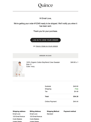 Quince Email Design Thumbnail Preview