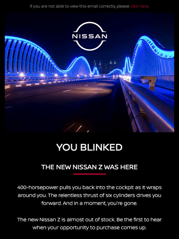 Nissan Interactive Email Design Thumbnail Preview