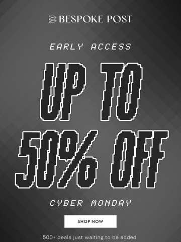 Bespoke Post Cyber Monday Email Design Thumbnail Preview