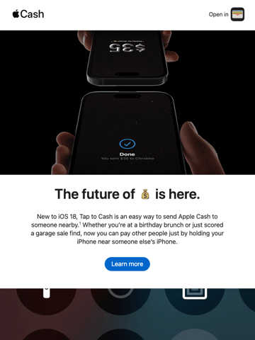 Apple Cash Email Design Thumbnail Preview