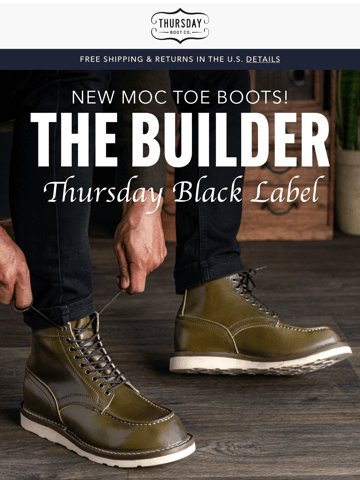 Thursday Boot Company Email Design Thumbnail Preview