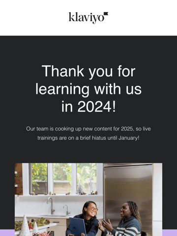 Klaviyo Customer Education Email Design Thumbnail Preview