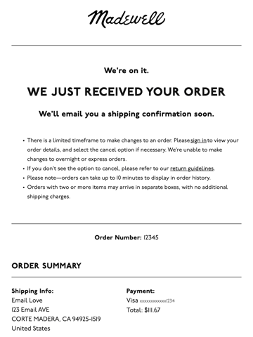 Madewell Email Design Thumbnail Preview