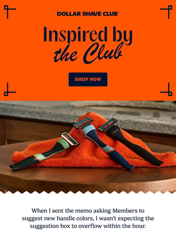 Dollar Shave Club Email Design Thumbnail Preview