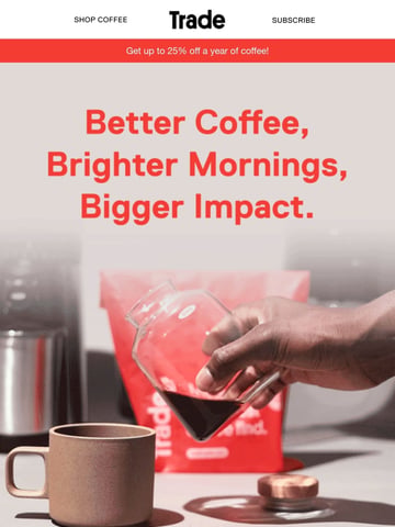 Trade Coffee Email Design Thumbnail Preview