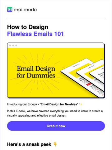 Mailmodo’s lead nurture email Thumbnail Preview