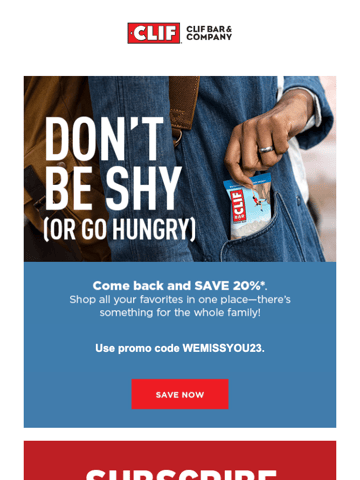 Clif Bar & Company Email Design Thumbnail Preview