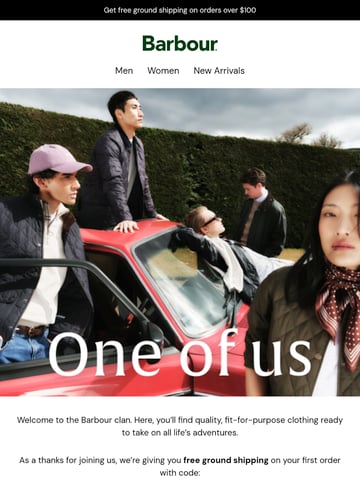 Email Inspiration from Barbour Thumbnail Preview