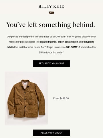 Email Inspiration from Billy Reid Thumbnail Preview