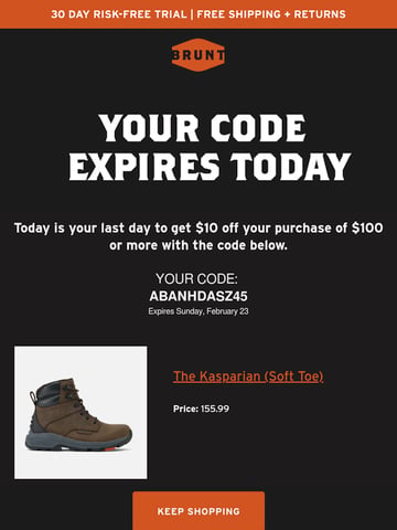 Email Inspiration from BRUNT Workwear Thumbnail Preview