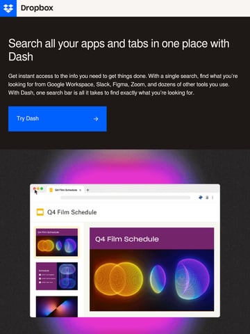 Email Inspiration from Dropbox Thumbnail Preview