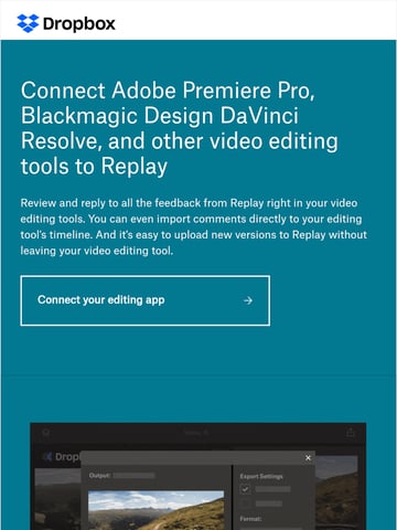 Email Inspiration from Dropbox Thumbnail Preview