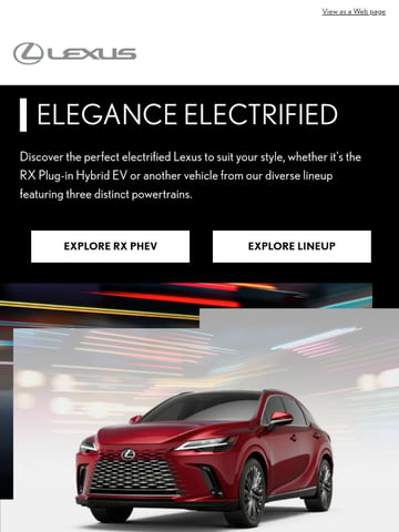 Email Inspiration from Lexus Thumbnail Preview