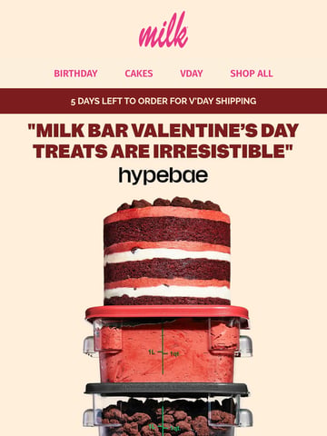 Email Inspiration from Milk Bar Thumbnail Preview