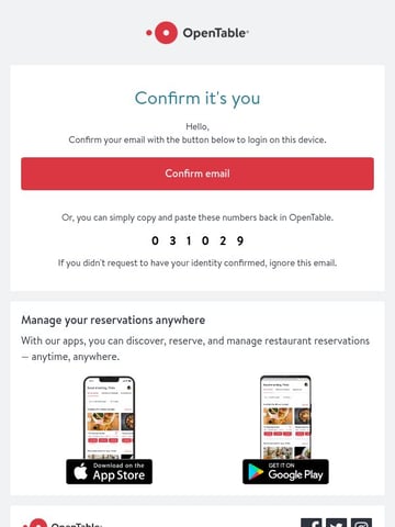 Email Inspiration from OpenTable Member Services Thumbnail Preview