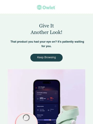Email Inspiration from Owlet Baby Care Thumbnail Preview