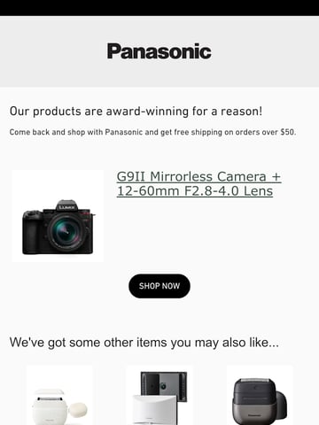 Email Inspiration from Panasonic Thumbnail Preview