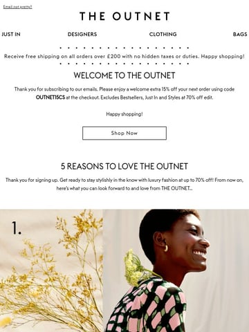Email Inspiration from THE OUTNET Thumbnail Preview