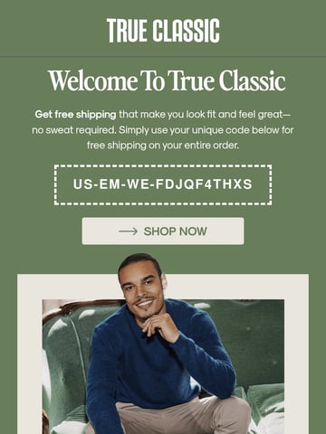 Email Inspiration from True Classic Thumbnail Preview