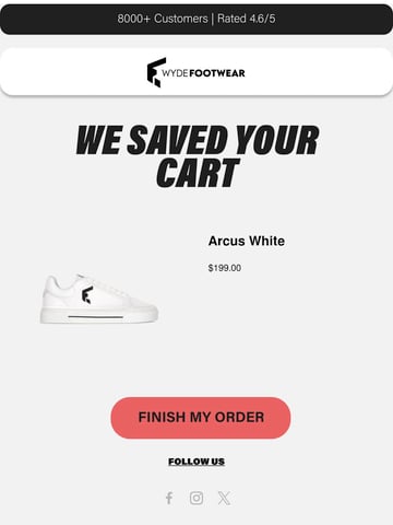 Email Inspiration from Wyde Footwear Thumbnail Preview